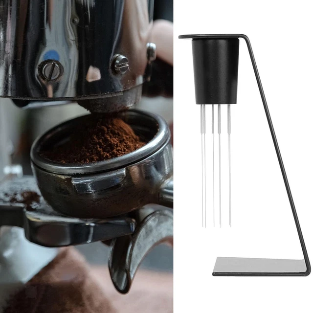 Distributeur Café Expresso WinGluge - Agitateur à 12 Aiguilles Inox - Outil Barista Professionnel - Noir