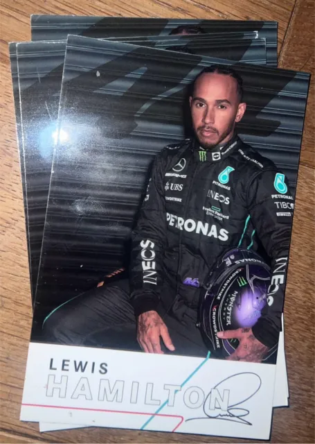 Lewis Hamilton Mercedes AMG Petronas F1 Signed Driver cards