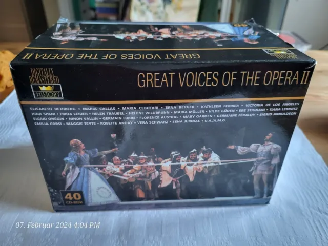 40CD Great Voices Of The Opera Vol.II Box History