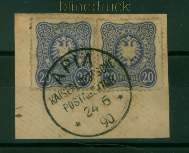 Samoa Mi # V 42 c und V 42 c D gestempelt Briefstück gepr Jäschke-Lantelme(53829