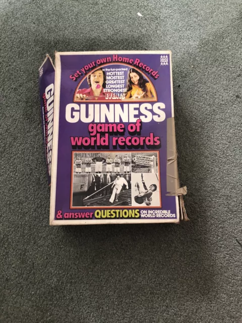 Vintage Guinness Game of World Records Board Game Complete 1975 Denys Fisher VGC