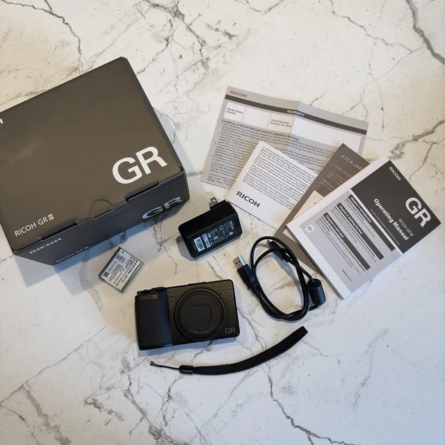 Ricoh GR III 24.2 MP Camera w/ Original Box, Docs, Strap, Battery & Charger