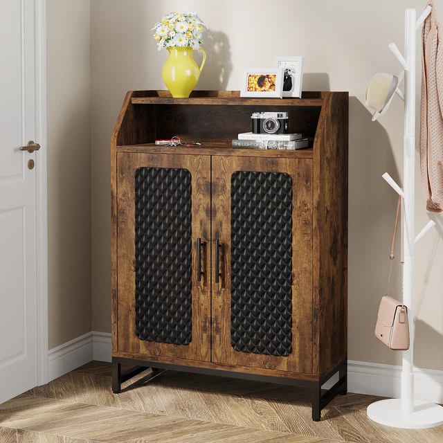 5TIER RUSTIC WOOD Shoe Storage Entryway Shoe Organizer with