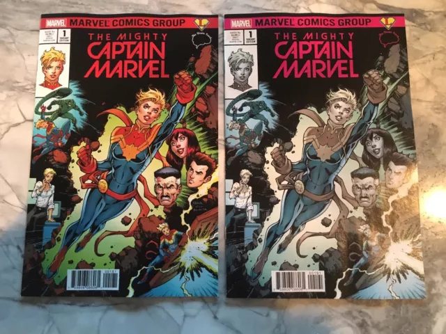 Mighty Captain Marvel 1 Brain Trust Variant Set Nauck Carol Danvers CGC CBCS It