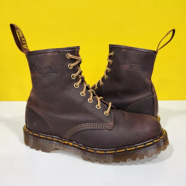 💥Dr. Martens Doc England MIE Rare Vintage Crazy Horse 1460 Boots UK7 US9💥