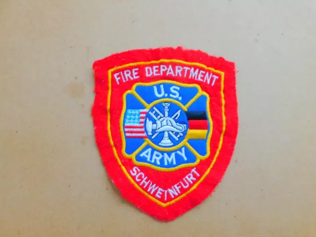 U.S. Army Fire Department Schweinfurt Feuerwehr Patch Deutschland Militär