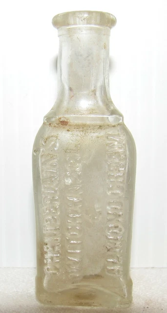 Antique Chamberlain's Witch Hazel & Almond Cream Smallclear Glass Bottle 2+3/4"