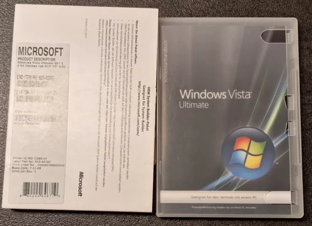 Microsoft Windows Vista Ultimate - Deutsch - 32 Bit - Sonderangebot !