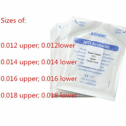 Dental Orthodontic Super Elastic Niti Round Ovoid Arch Wires Tooth Colored