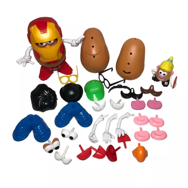 MR POTATO HEAD Bundle - 3 Heads with Accessories including Marvel