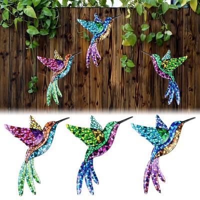 d'art Accrochage mural Ornement colibri en métal Art Fer Artisanat de jardin 