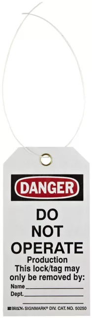 Pack of 25 Brady "Danger - Do Not Operate...", 5-3/4" H, 3" W Tag, Cardstock
