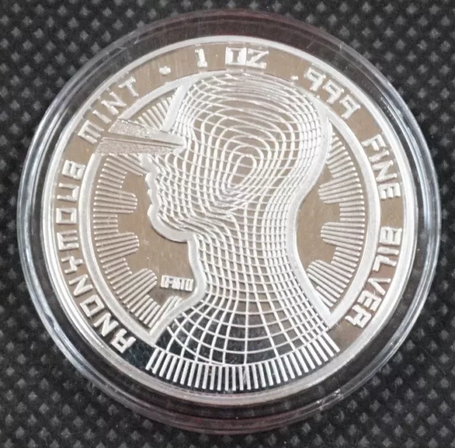 Bitcoin Guardian Commemorative 1 oz .999 Silver Proof Round Capsuled Coin W/ COA