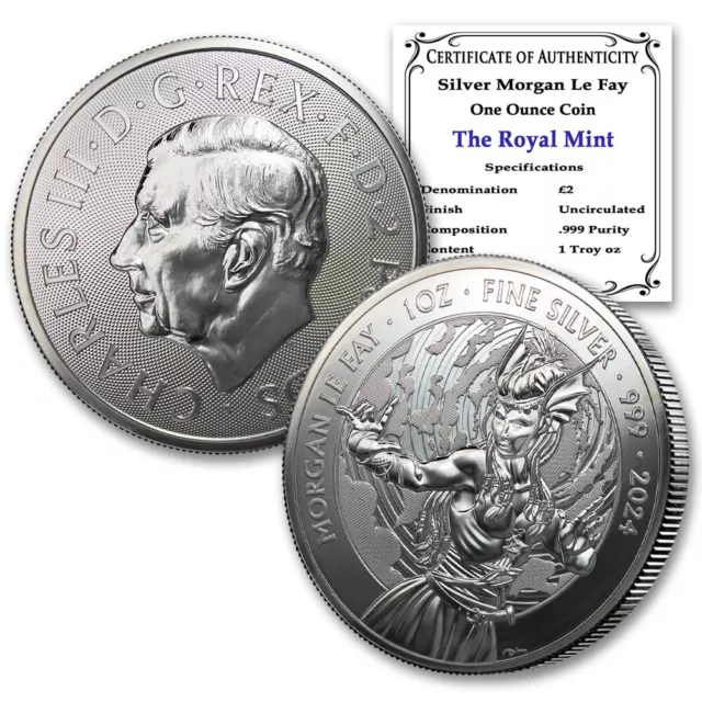 GREAT BRITAIN 2024 1oz Silver Le Fey Brilliant Uncirculated w