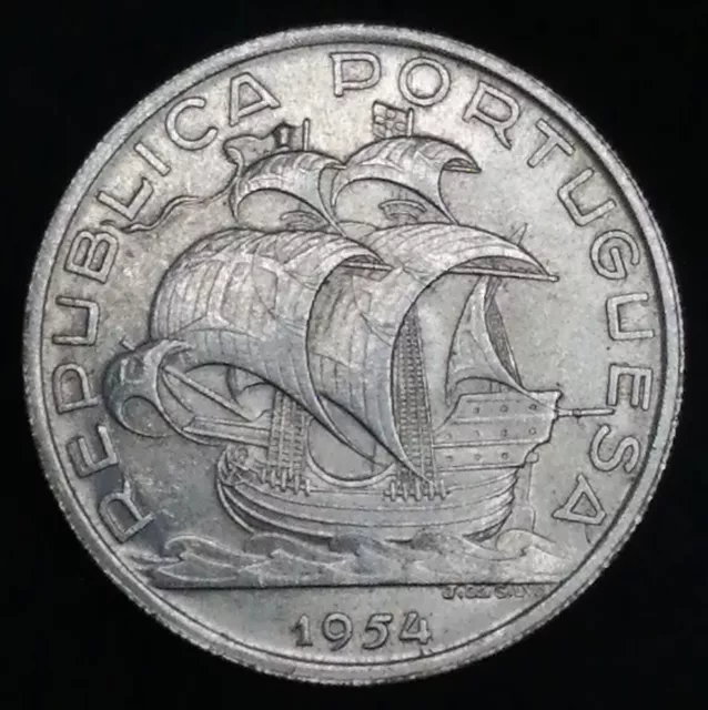 Portugal 10 Escudos 1954 KM#586 (code 00015)