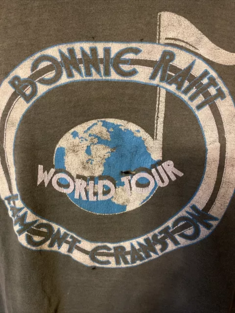 Vintage 1979 Bonnie Raitt & Lamont Cranston World Tour Concert T-Shirt, XL, USA