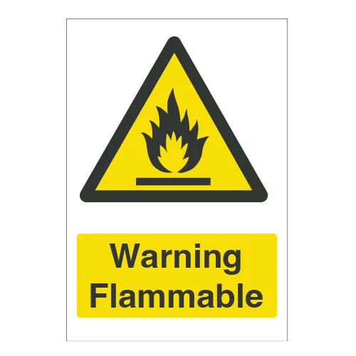 WARNING FLAMMABLE HEALTH and Safety Sign Sticker £7.99 - PicClick UK