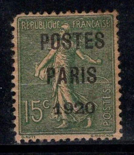 France 1920 Yv. 25 Neuf * MH 40% 15 quater, preoblitérés