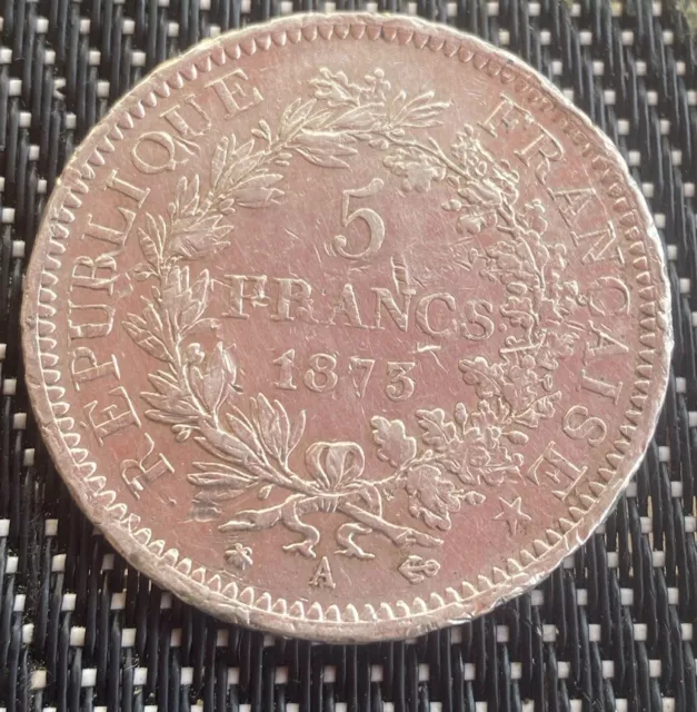 Pièce de 5 Francs Hercule 1873A en Argent