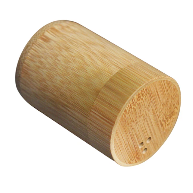 Boîte De Rangement Cure-Dents En PS Et Bambou - Distributeur Moderne