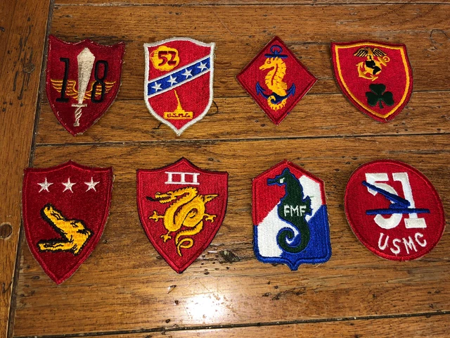 WWII USMC Marine Division patch lot