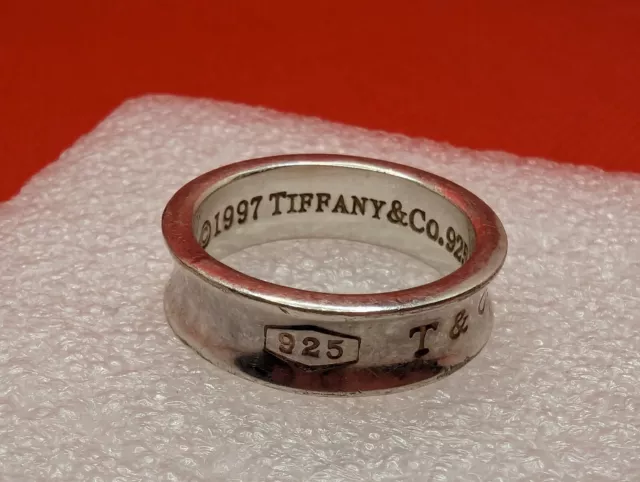 Tiffany & Co 1837 Sterling Silver 925 Classic Conclave Band Ring Size 7.5