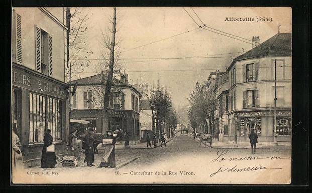 CPA Alfortville, Carrefour de la Rue Vèron 1904