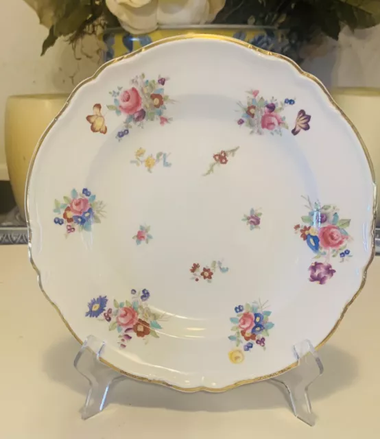 3 Copeland Spode China Dresden Rose  Lunch Plates 9”
