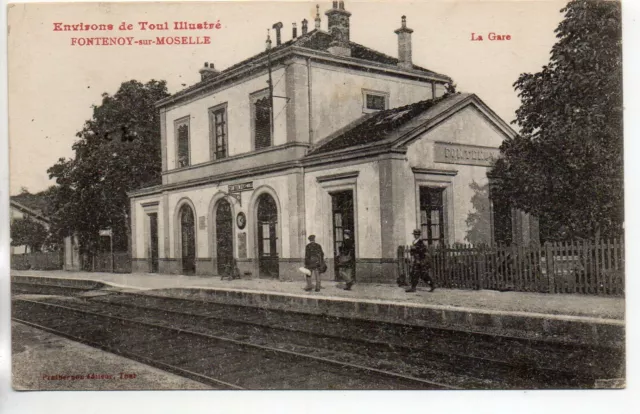 FONTENOY SUR MOSELLE - Meurthe et Moselle - CPA 54 - la gare
