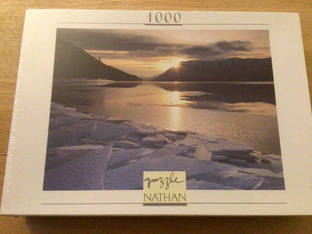 Puzzle Nathan 1000 Pièces Neuf Sous Blister- Crépuscule sur le lac gelé