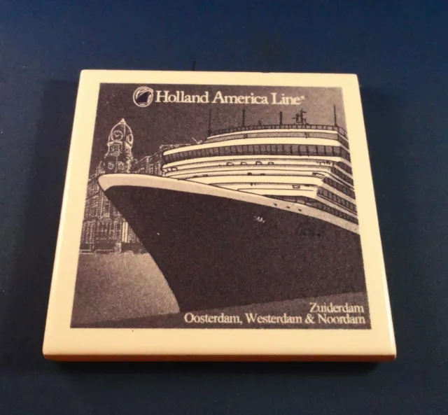 Holland America Line Delftware Tile - Vista Class Cruise Ship - with COA -