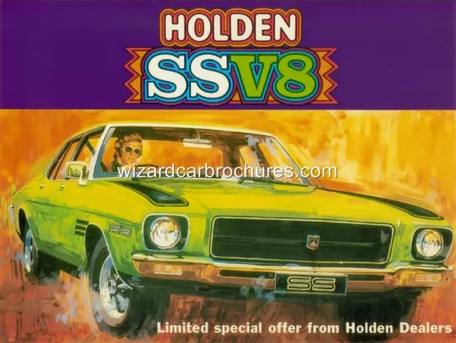 1972 Holden Hq Ss V8 A3 Poster Ad Sales Brochure Mint Advertisement Advert