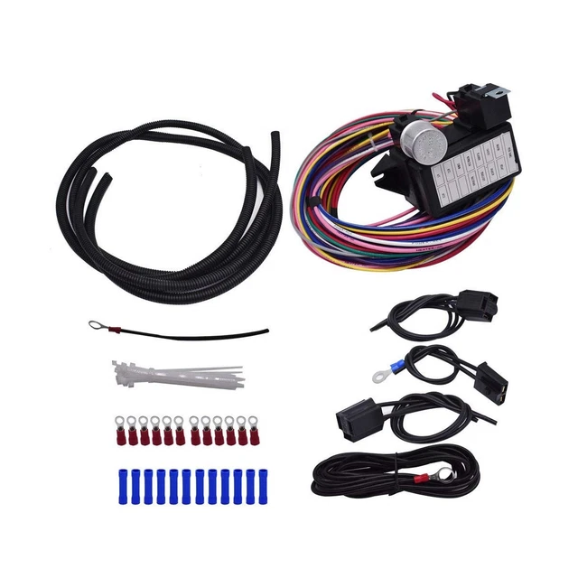 labwork 12 Circuit Universal Wiring Harness Muscle Car Hot Rod Street Rod XL ...