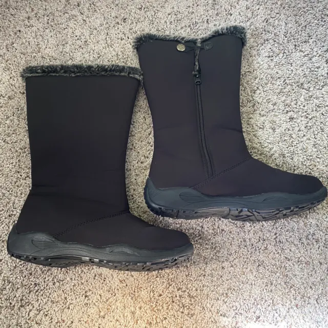 Propet Womens Sz 7 waterproof faux fur lined boots black Madison Winter 2