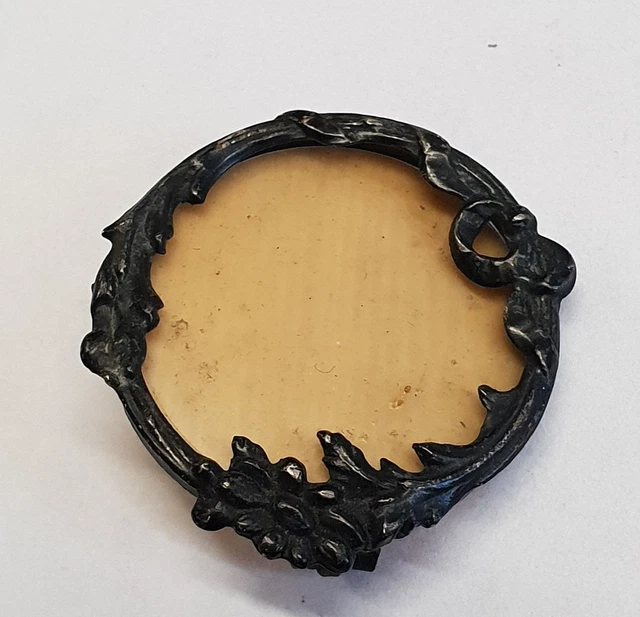 Broche Ancienne Porte-photo Argent Massif – Art Nouveau