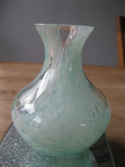 A Beautiful Caithness Glass Vase in lovely Green and White Shades