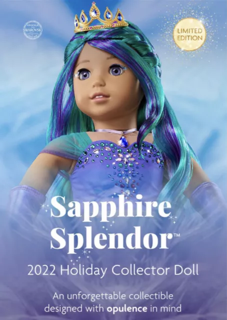 American Girl 2022 Sapphire Splendor Swarovski International Shipping/Ships Now! 2