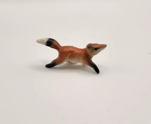 Vintage Miniature Mini Bone China Red Fox Figurine