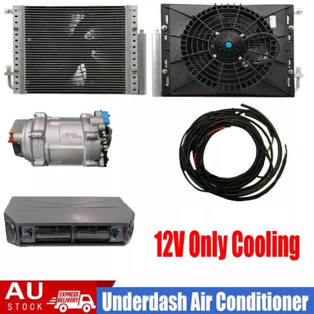 12V Underdash Air Conditioning Evaporator Air Conditioner Kit AC Compressor Auto