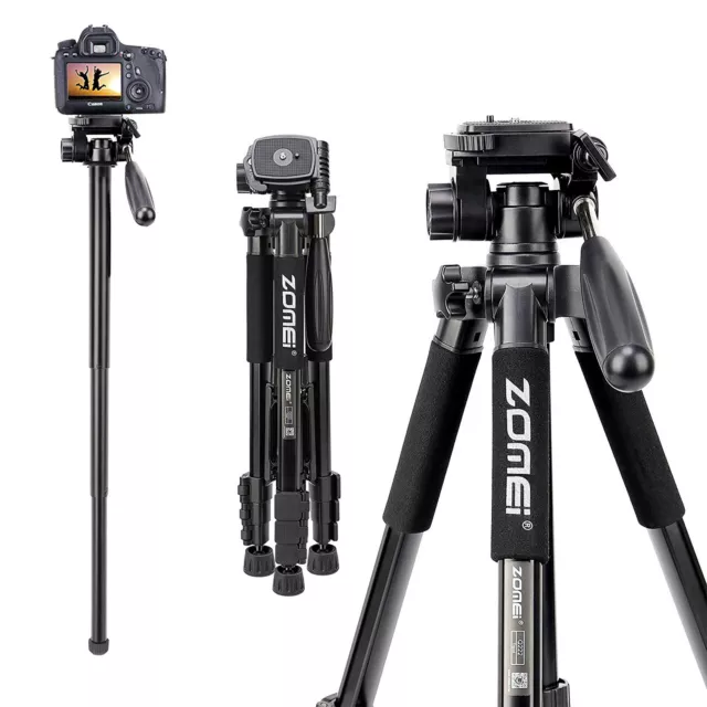 ZOMEI Q222 Tripod Monopod Lightweight Portable Travel Tripod for Camera Sony