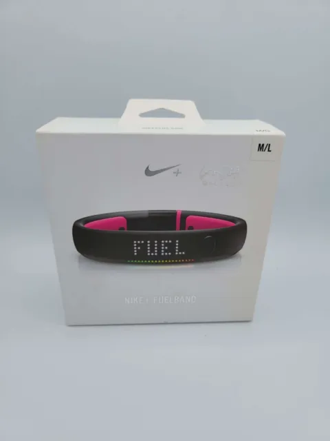 Nike+ FuelBand In Black/Pink Wrist Size Medium/Large - UK STOCK
