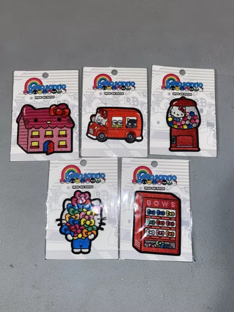 HELLO KITTY IRON On Patches Embroidered Set of 5 Loungefly Hello