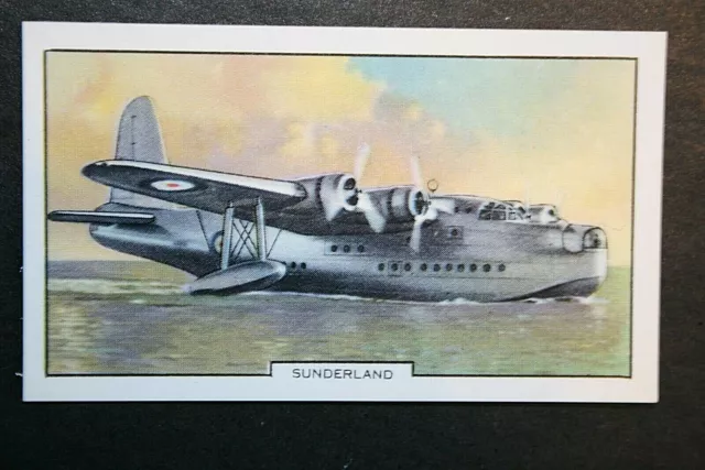 SHORT SUNDERLAND   RAF Long Range Reconnaissance Flying Boat  Vintage Card  LB06