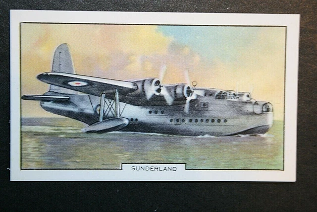 SHORT SUNDERLAND   RAF Long Range Reconnaissance Flying Boat  Vintage Card  LB06