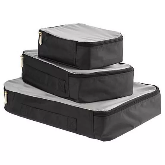 Samantha Brown Packing Cube 3-piece Set  NWT Black