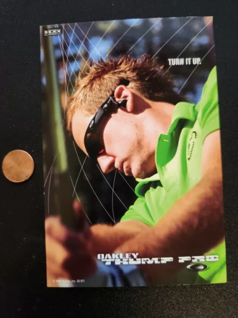 OAKLEY 2006 IAN POULTER GOLF dealer promo display card Flawless New Old Stock