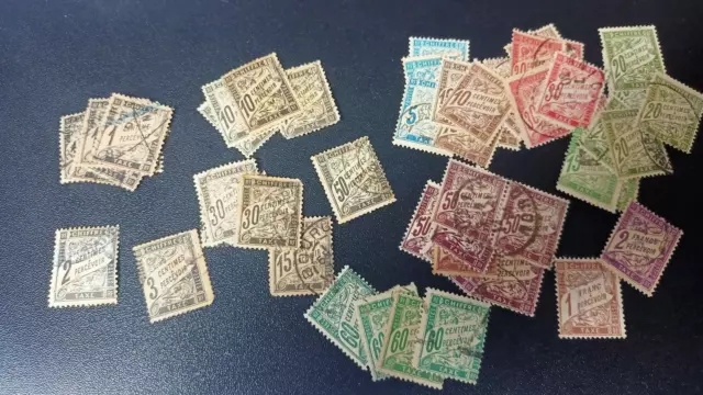 (Env002)  Lot Vrac timbres Taxe de France cote 367€