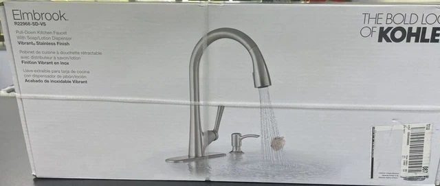 KOHLER Elmbrook Single-Handle Pull-Down Sprayer Kitchen Faucet R22968-SD-VS NEW!