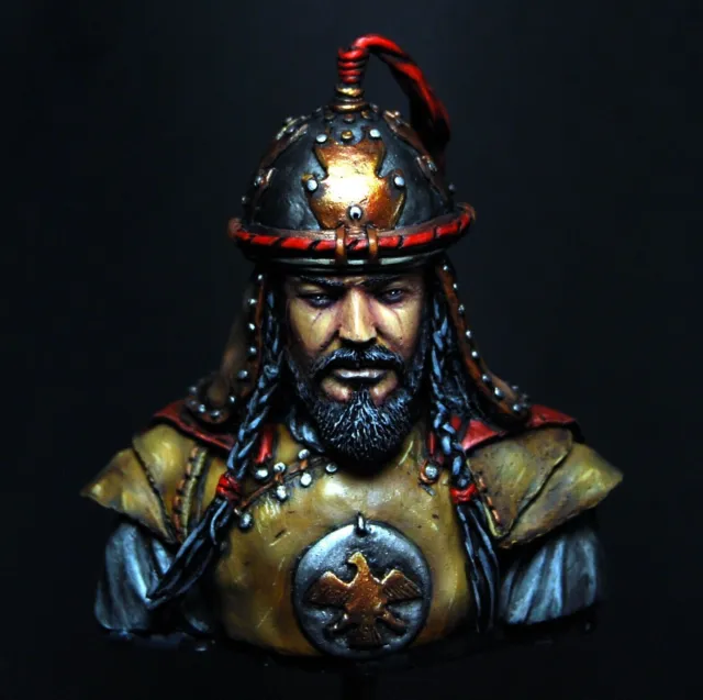 Buste en résine échelle 1/12 (peint à la main) - Gengis Khan Zone 72
