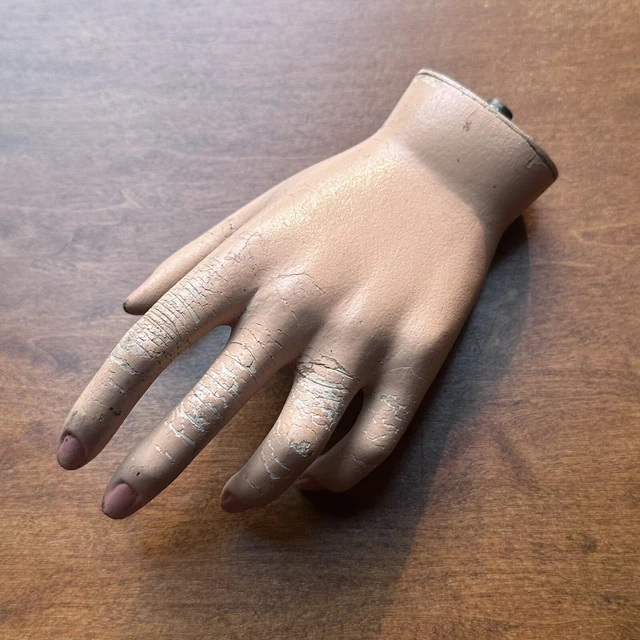 Antique Vintage Female Mannequin Hand 6” Store Display